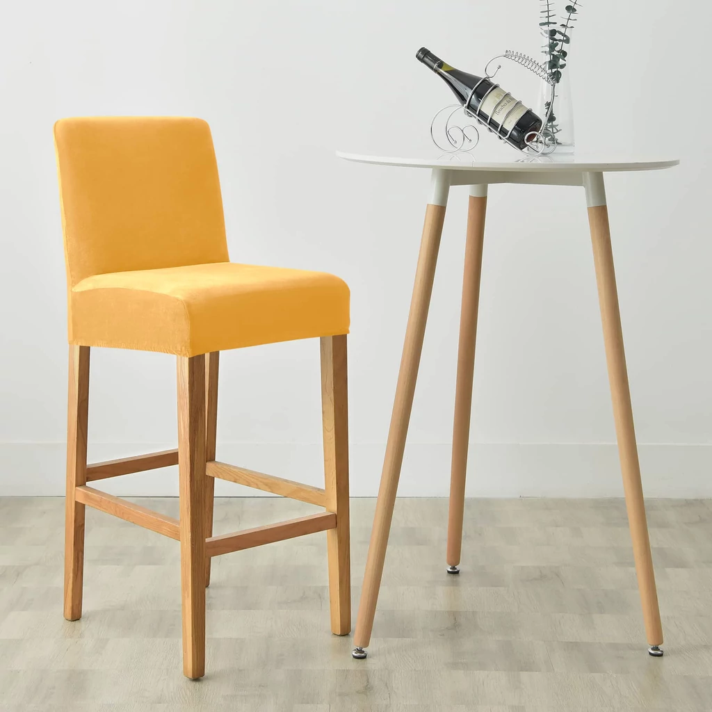 Bársonyos aranyszínű bárszék Huzat