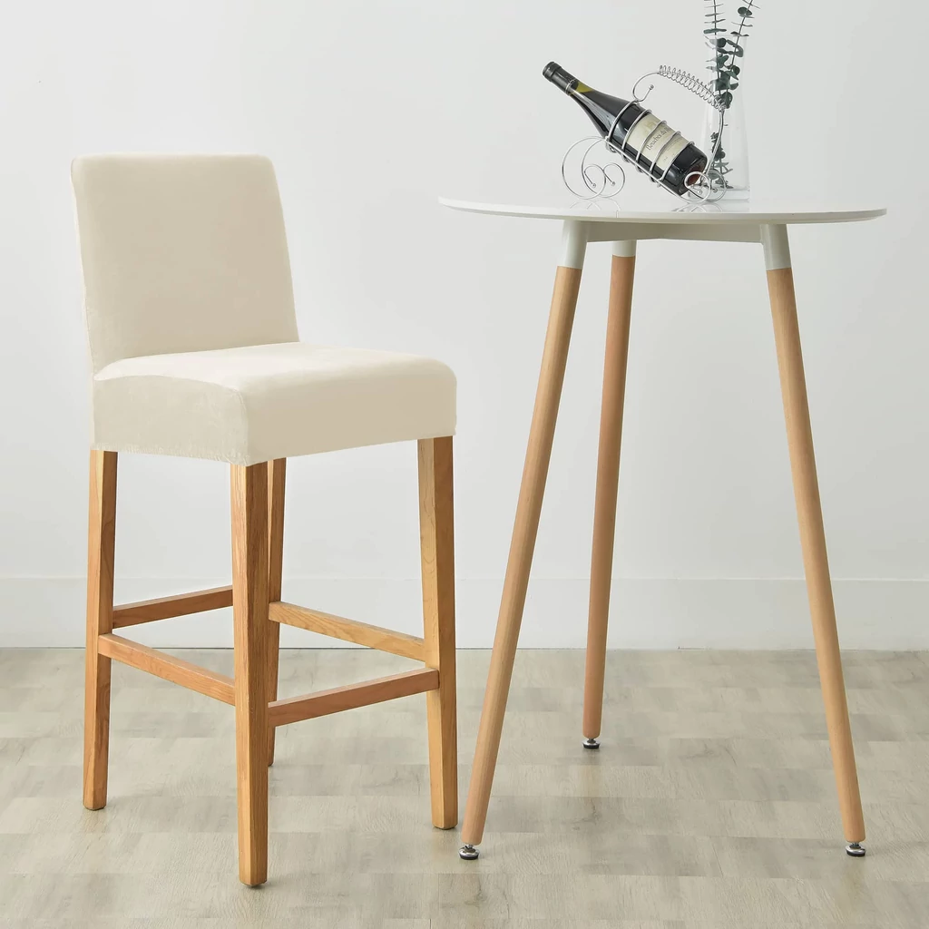 Bársonyos bézs bárszék Huzat