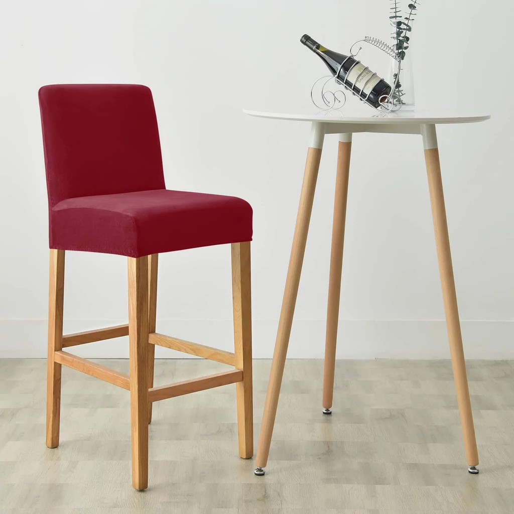 Bársonyos bordó bárszék Huzat