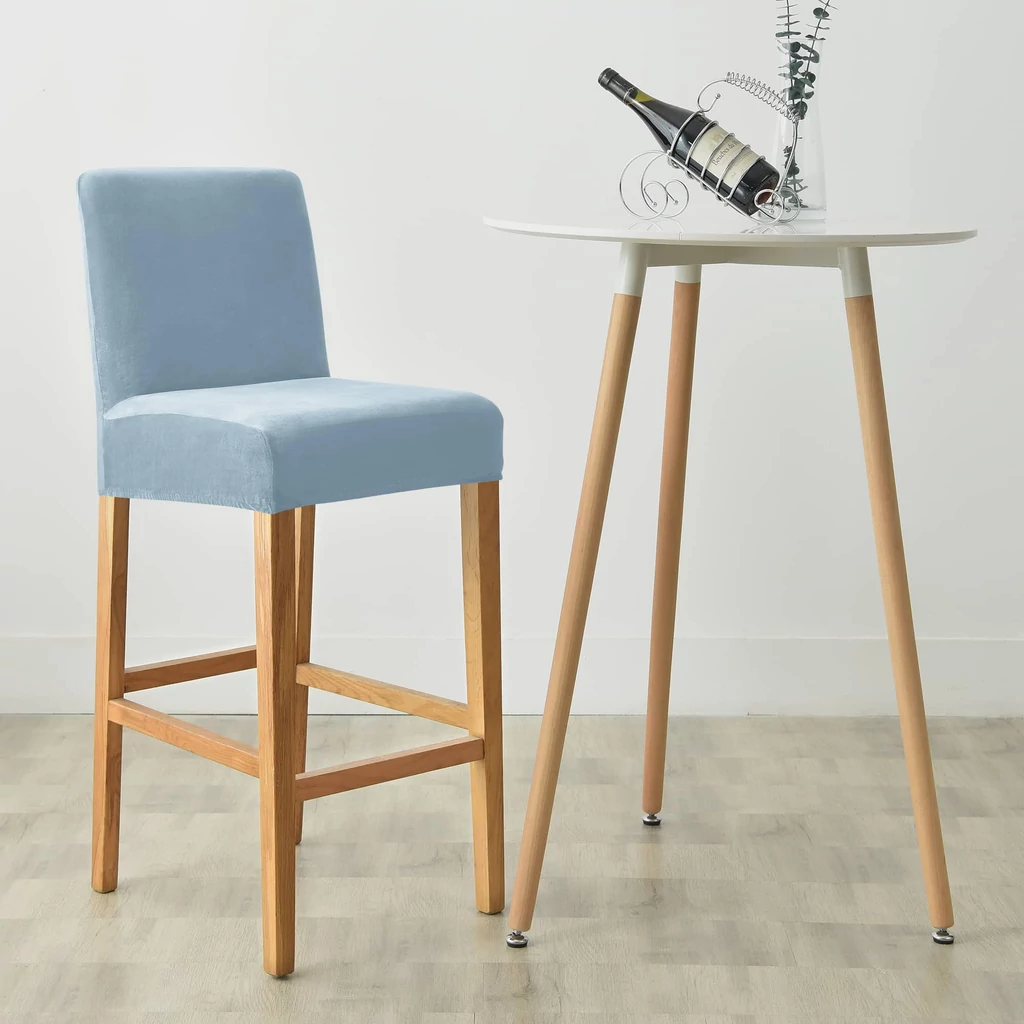 Bársonyos égszínkék bárszék Huzat