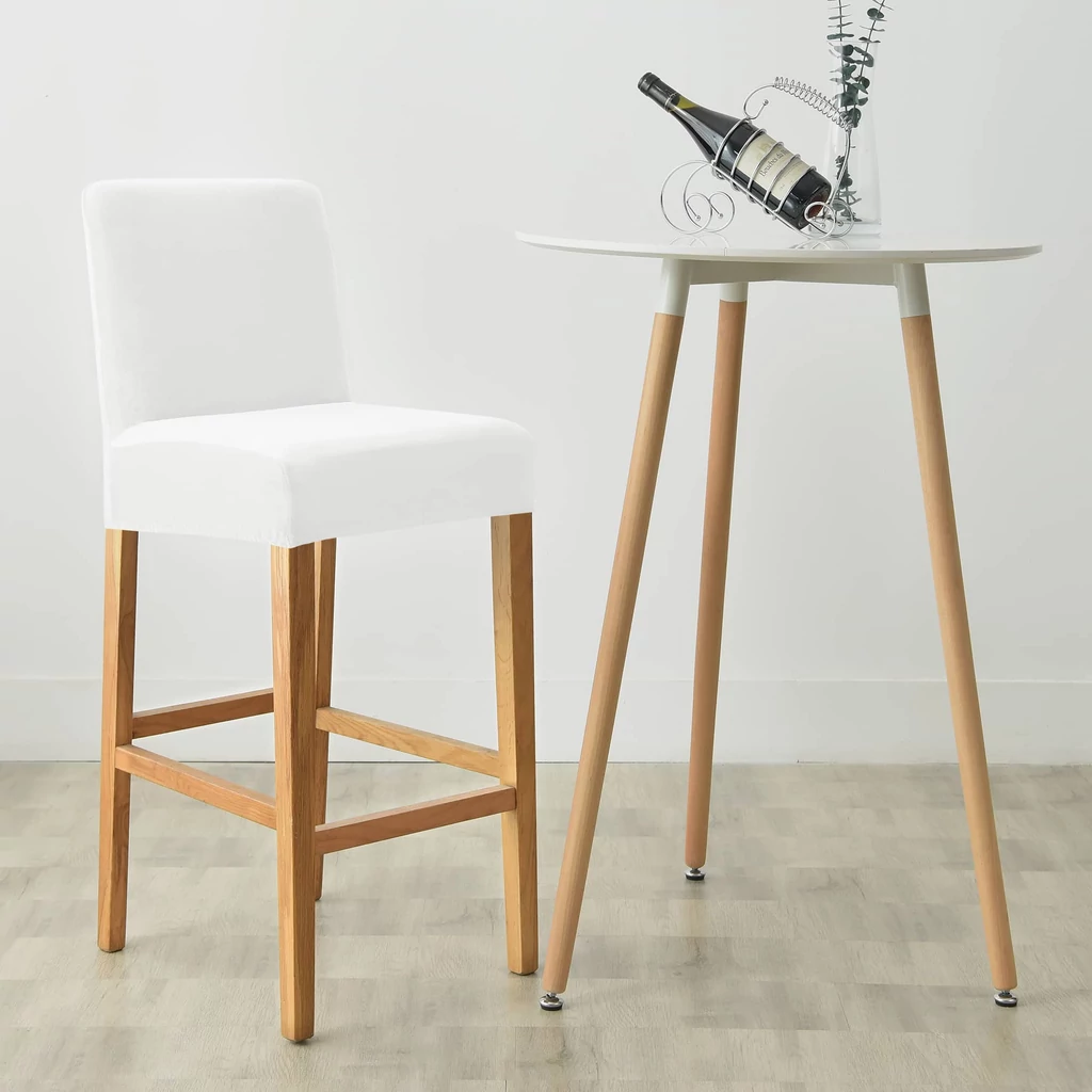 Bársonyos fehér bárszék Huzat