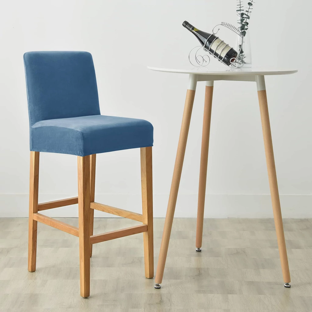 Bársonyos kék bárszék Huzat