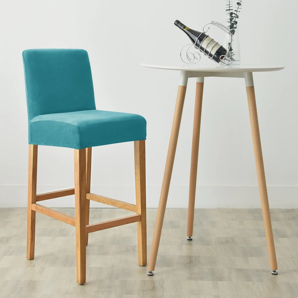 Bársonyos sötét tengerzöld bárszék Huzat