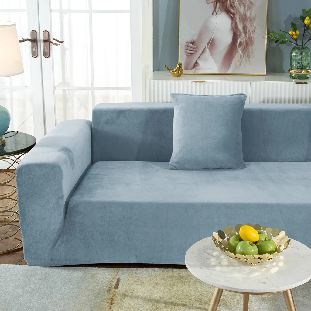 égszínkék bársonyos gumis kanapé huzat 2 személyes égszínkék bársonyos gumis kanapé huzat 2 személyes