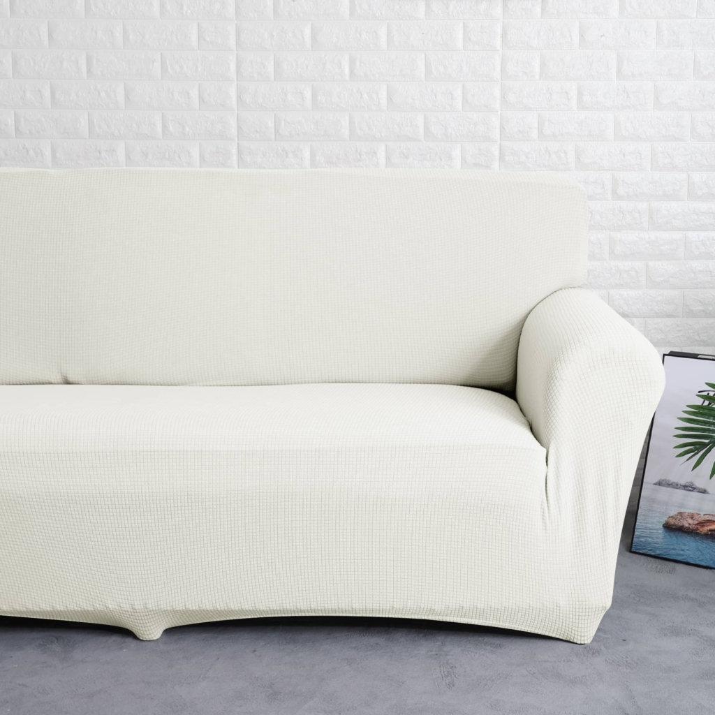 Fehér kanapé huzat 4 személyes enyhén vízlepergető