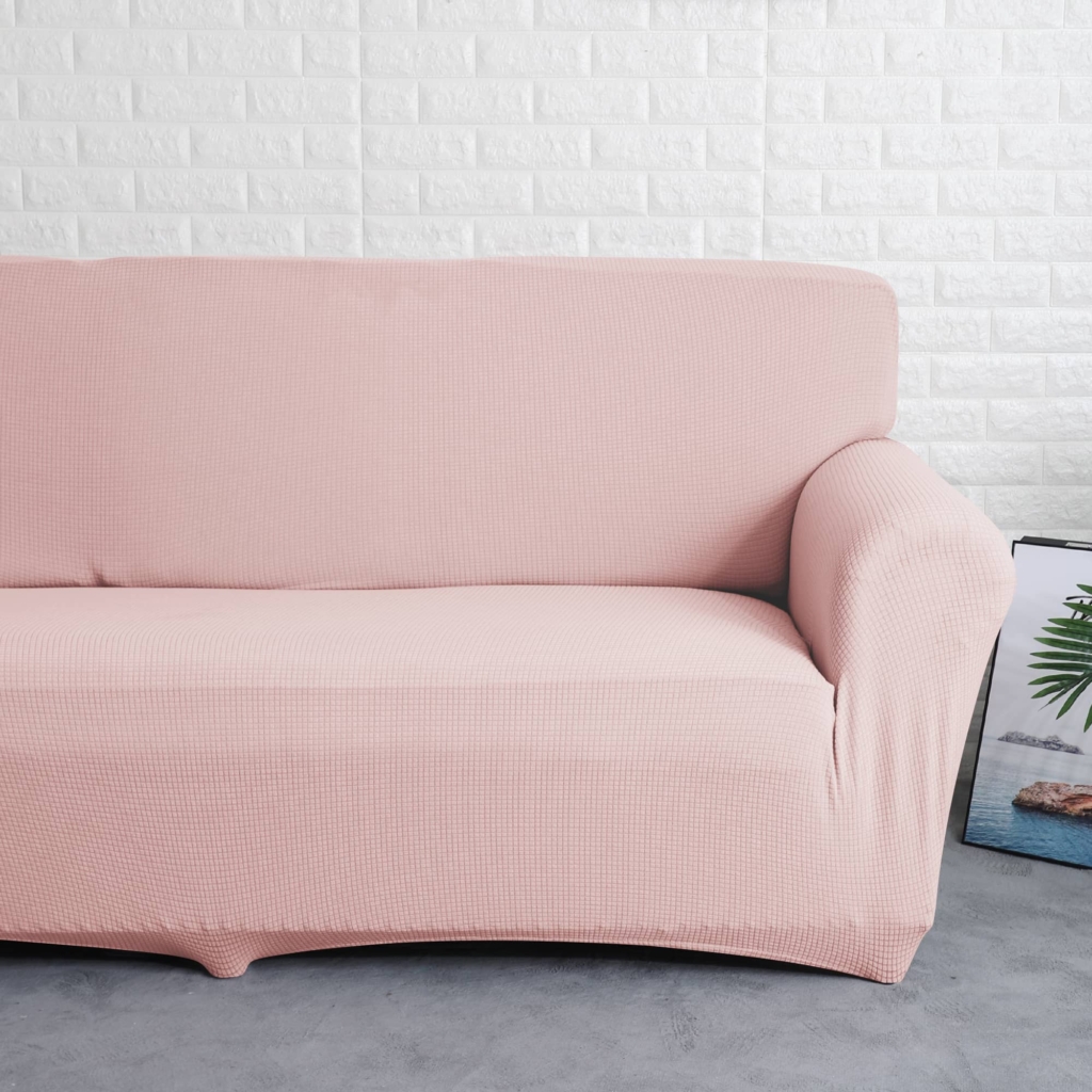Rózsaszín kanapé huzat 4 személyes enyhén vízlepergető