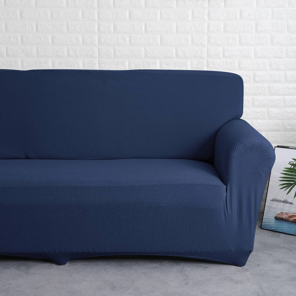 Sötétkék kanapé huzat 4 személyes enyhén vízlepergető