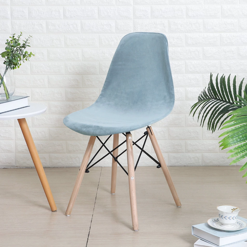 Égszínkék bársonyos kagylószék Huzat teljes székre