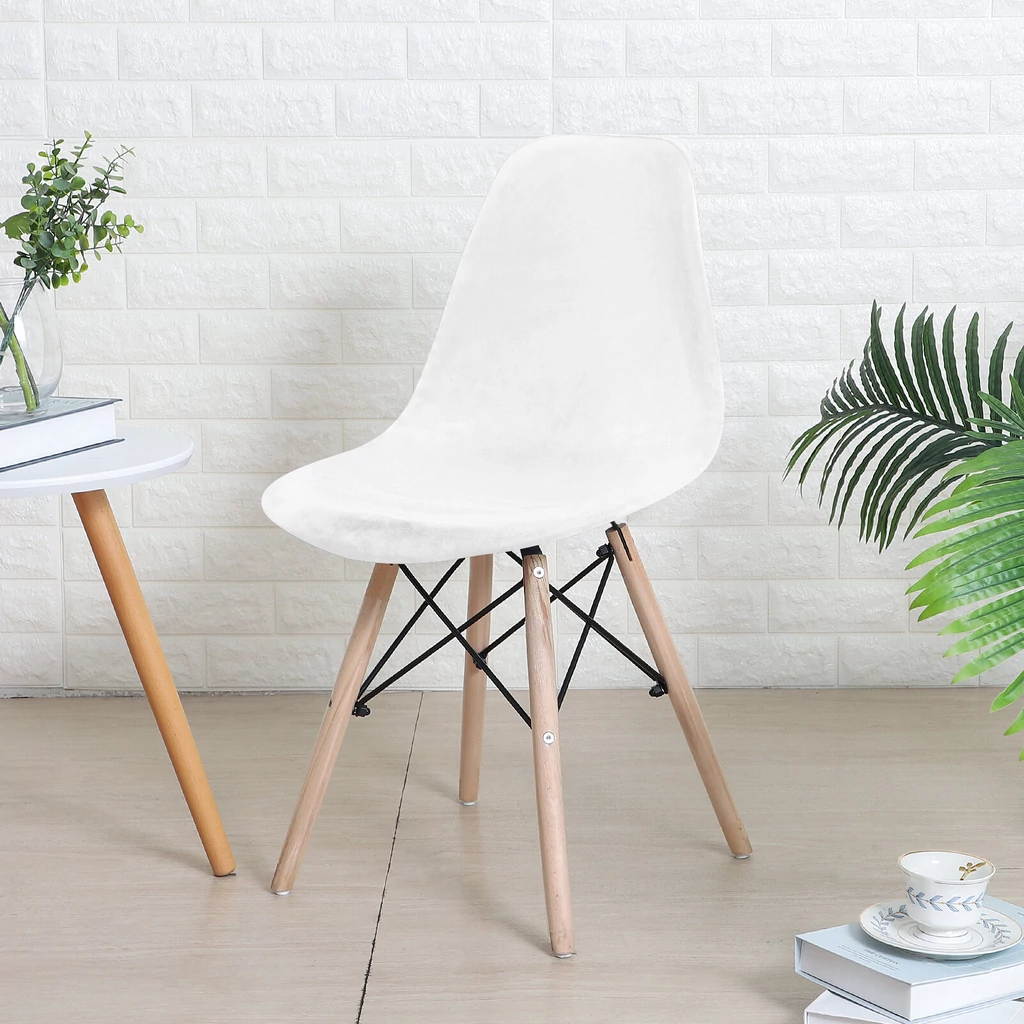 Fehér bársonyos kagylószék Huzat teljes székre