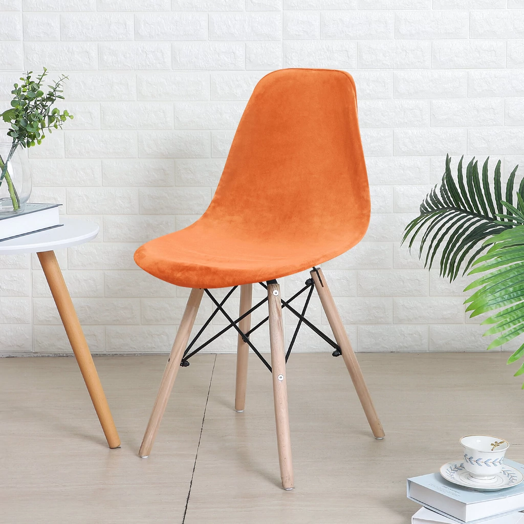 Narancssárga bársonyos kagylószék Huzat teljes székre