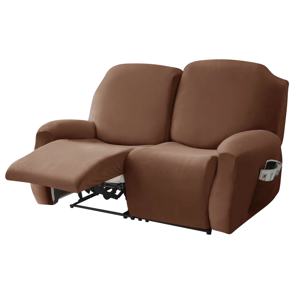 relax fotel huzat rugalmas barna 2 üléses bársonyos