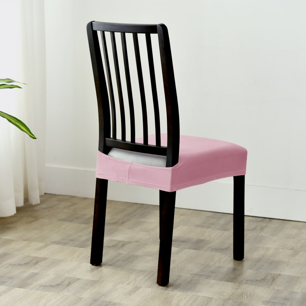 Rózsaszín bársonyos székHuzat nem levehető ülésre