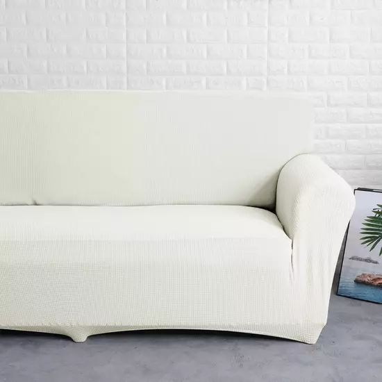 Fehér kanapé huzat 3 személyes enyhén vízlepergető
