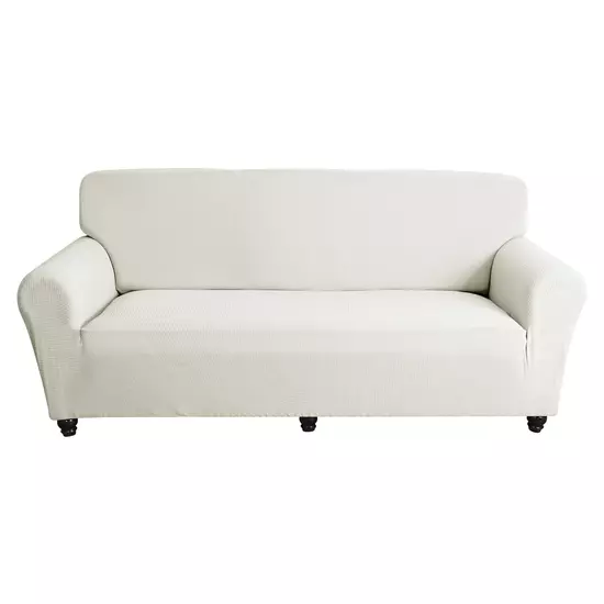 Fehér kanapé huzat 2 személyes enyhén vízlepergető