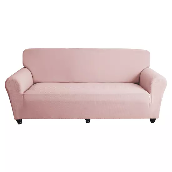 Rózsaszín kanapé huzat 2 személyes enyhén vízlepergető