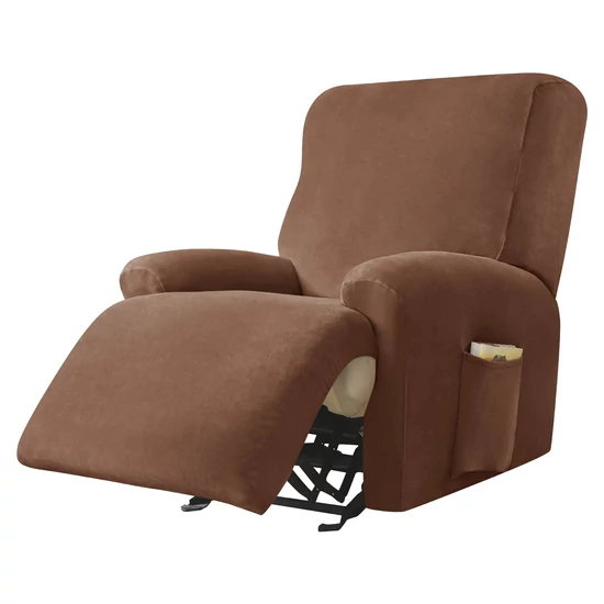 relax fotel huzat rugalmas barna 1 üléses bársonyos