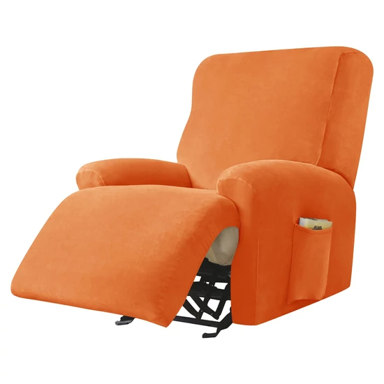 relax fotel huzat rugalmas narancssárga 1 üléses bársonyos