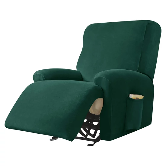 relax fotel huzat rugalmas sötétzöld 1 üléses bársonyos