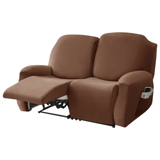 relax fotel huzat rugalmas barna 2 üléses bársonyos