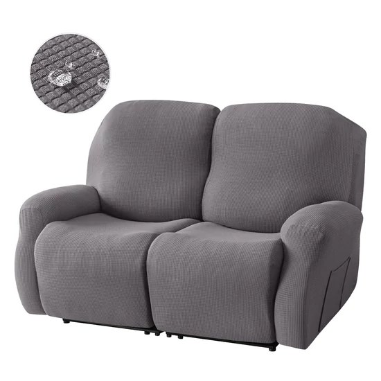 relax fotel huzat rugalmas sötétszürke 2 üléses enyhén vízlepergető