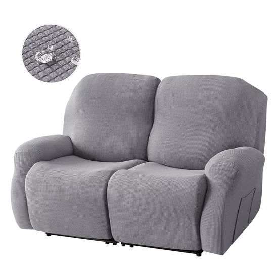 relax fotel huzat rugalmas világosszürke 2 üléses enyhén vízlepergető