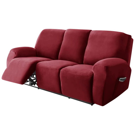 relax fotel huzat rugalmas bordó 3 üléses bársonyos