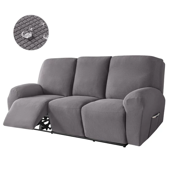 relax fotel huzat rugalmas sötétszürke 3 üléses enyhén vízlepergető