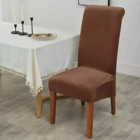 Hosszú barna bársonyos székHuzat teljes székre
