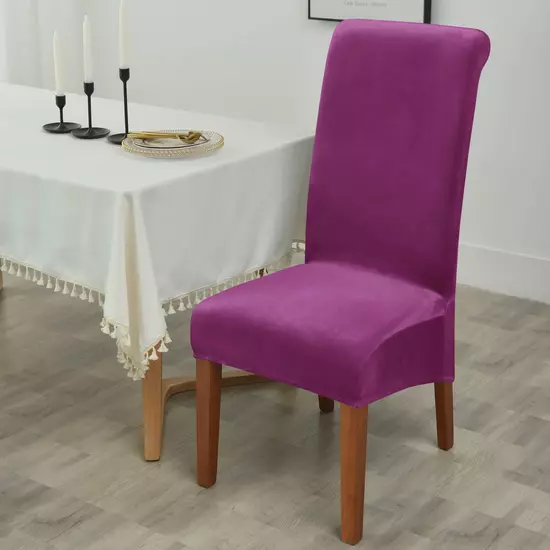 Hosszú lila bársonyos székHuzat teljes székre