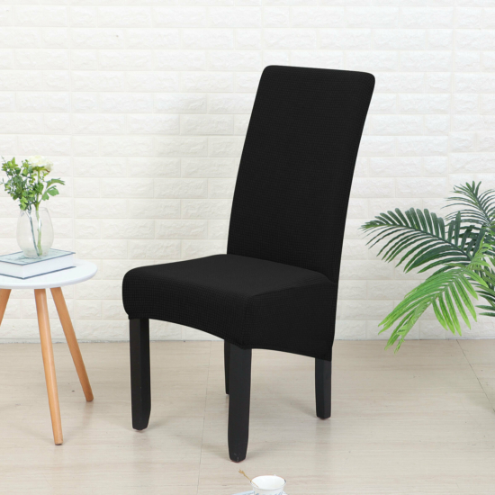 Hosszú fekete enyhén vízlepergető székhuzat teljes székre