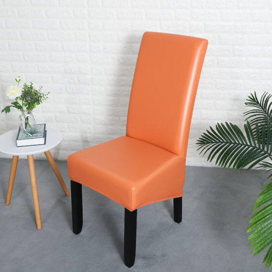 Hosszú narancssárga vízálló műbőr székHuzat teljes székre