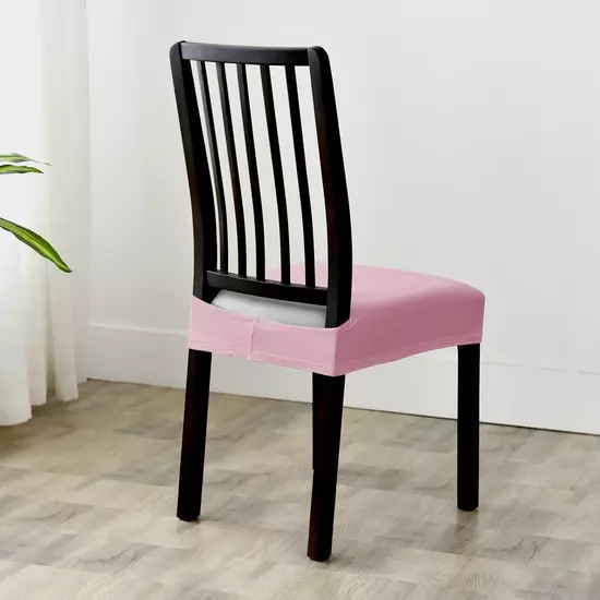 Rózsaszín bársonyos székHuzat nem levehető ülésre