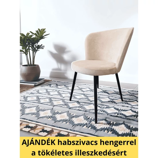 székhuzat JYSK Risskov étkezőszékre szemből drapp barna