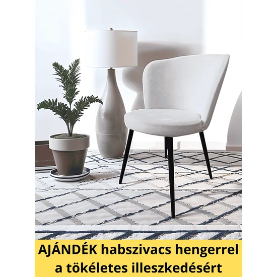 székhuzat JYSK Risskov étkezőszékre szemből halványszürke