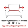 Kép 2/6 - tengerzöld enyhén vízlepergető rugalmas klasszikus fotel huzat