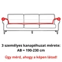 Kép 2/6 - kapucsínó bársonyos gumis kanapé huzat 3 személyes