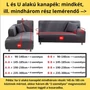 Kép 3/6 - kapucsínó bársonyos gumis kanapé huzat 3 személyes