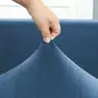 Kép 4/5 - kék bársonyos rugalmas klasszikus fotel huzat
