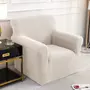 Kép 1/6 - fehér enyhén vízlepergető rugalmas klasszikus fotel huzat