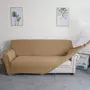 Kép 4/6 - Halvány karamell kanapé huzat 4 személyes enyhén vízlepergető