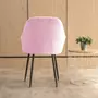 Kép 4/5 - Rózsaszín nagy bársonyos kagylószék Huzat teljes székre