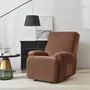 Kép 3/5 - relax fotel huzat rugalmas barna 1 üléses bársonyos