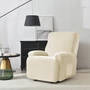 Kép 3/5 - relax fotel huzat rugalmas bézs 1 üléses bársonyos