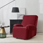 Kép 3/5 - relax fotel huzat rugalmas bordó 1 üléses bársonyos