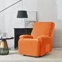 Kép 3/5 - relax fotel huzat rugalmas narancssárga 1 üléses bársonyos