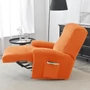 Kép 4/5 - relax fotel huzat rugalmas narancssárga 1 üléses bársonyos
