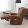 Kép 3/4 - relax fotel huzat rugalmas barna 2 üléses bársonyos