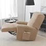 Kép 4/4 - relax fotel huzat rugalmas kapucsínó 3 üléses bársonyos