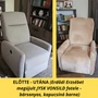 Kép 5/7 - relax fotel huzat rugalmas égszínkék 4 üléses bársonyos