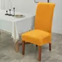 Kép 1/5 - Hosszú aranyszínű bársonyos székHuzat teljes székre